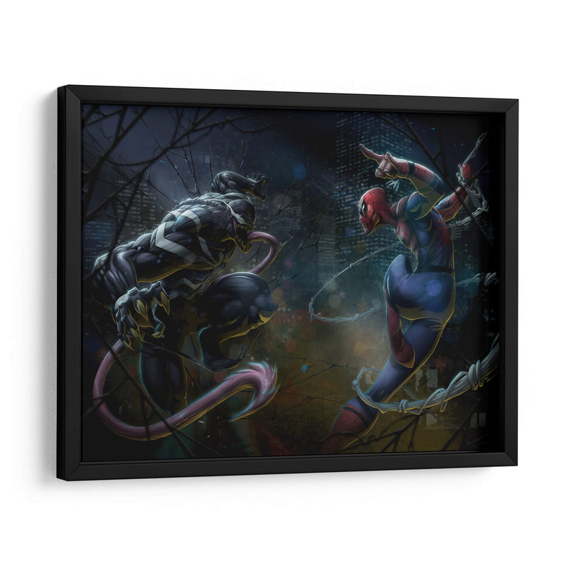 Venom vs Spiderman | Cuadro decorativo de Canvas Lab