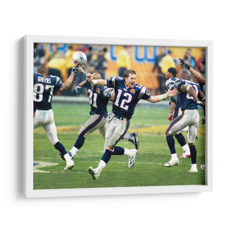 2004 Super Bowl XXXVIII Tom Brady | Cuadro decorativo de Canvas Lab