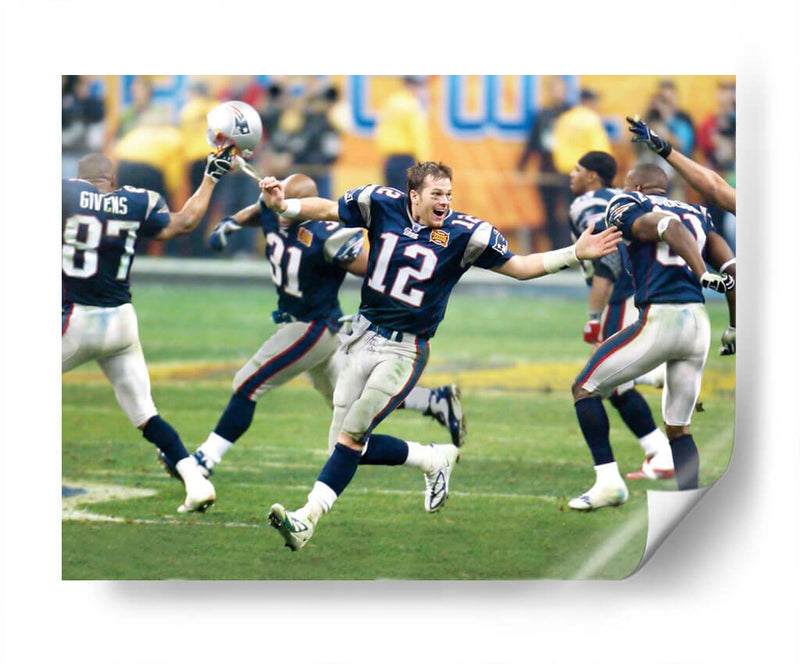 2004 Super Bowl XXXVIII Tom Brady | Cuadro decorativo de Canvas Lab