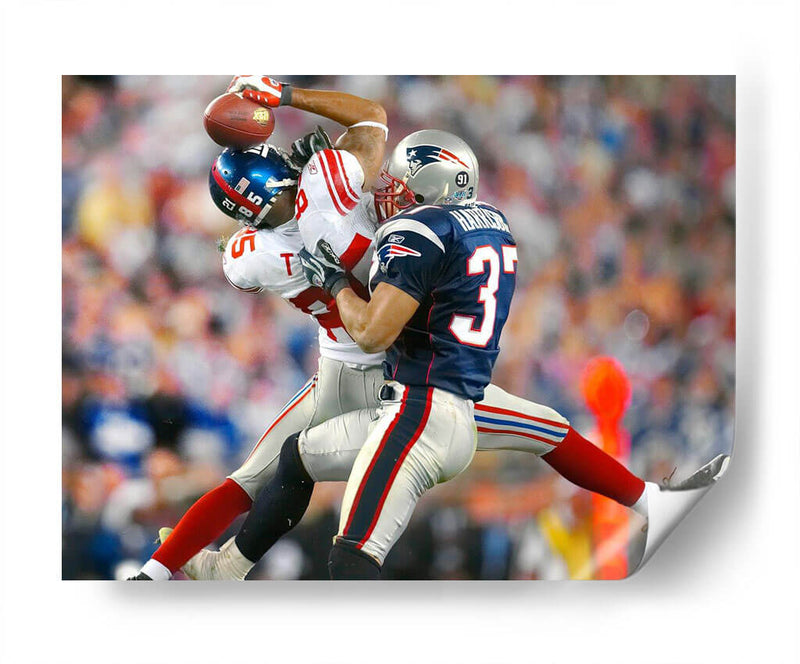 2008 Super Bowl XLII David Tyree y Rodney Harrison | Cuadro decorativo de Canvas Lab