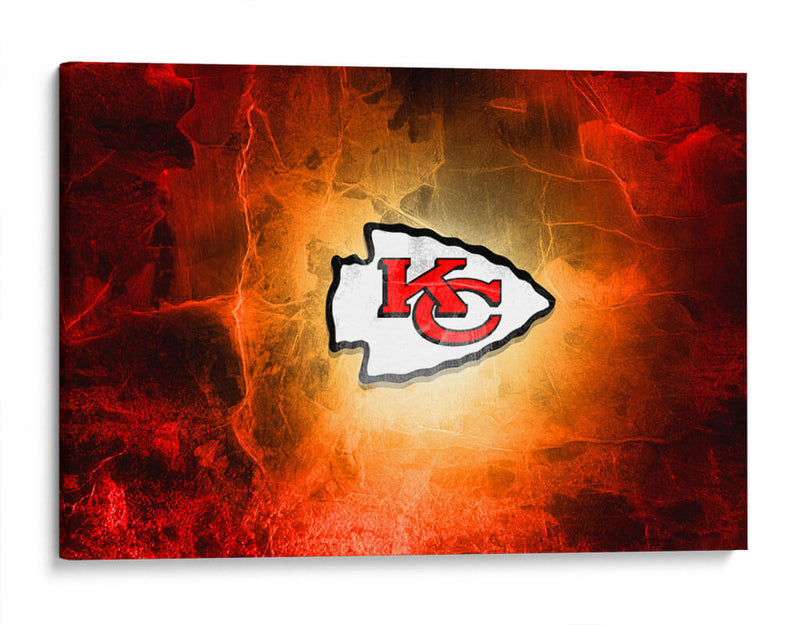 Kansas City Chiefs on fire | Cuadro decorativo de Canvas Lab