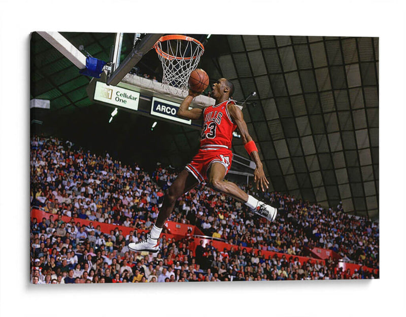 1987 Slam dunk Michael Jordan | Cuadro decorativo de Canvas Lab