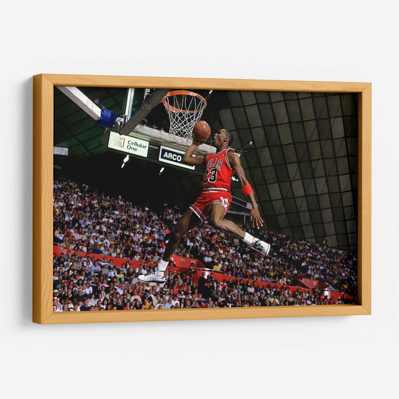 1987 Slam dunk Michael Jordan | Cuadro decorativo de Canvas Lab