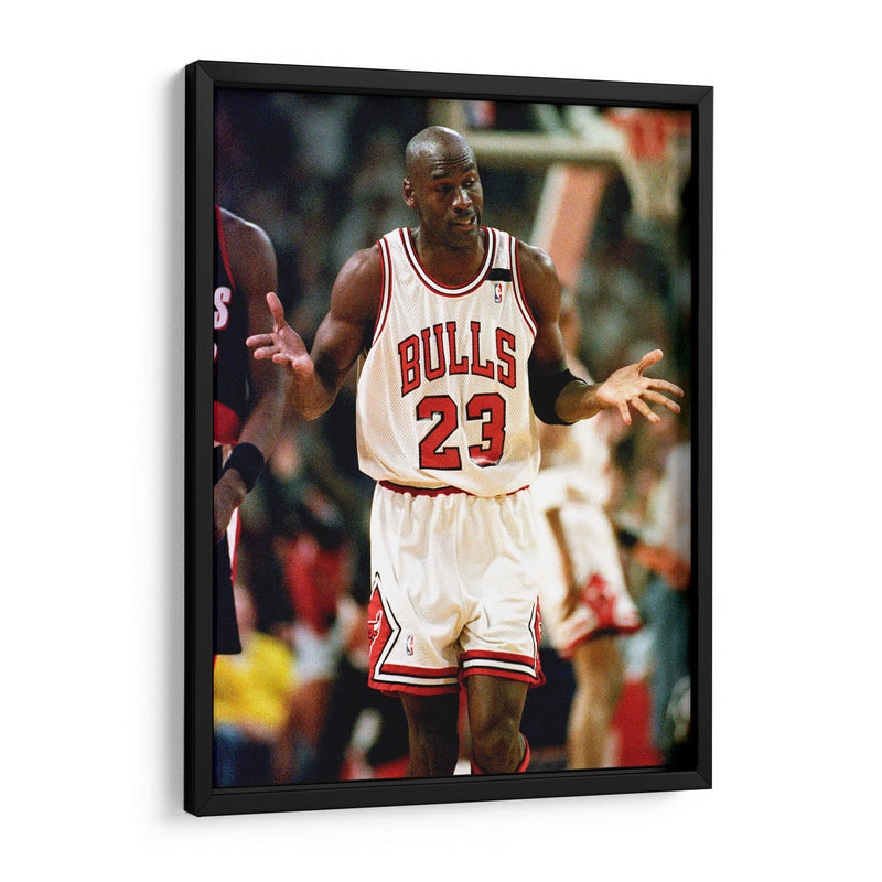 1992 Michael Jordan The Shrug | Cuadro decorativo de Canvas Lab
