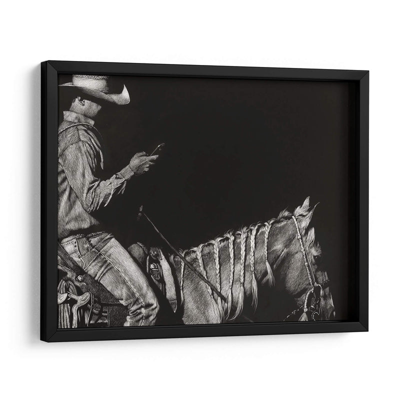 Cowboy Scratchboard Ii - Julie T. Chapman | Cuadro decorativo de Canvas Lab