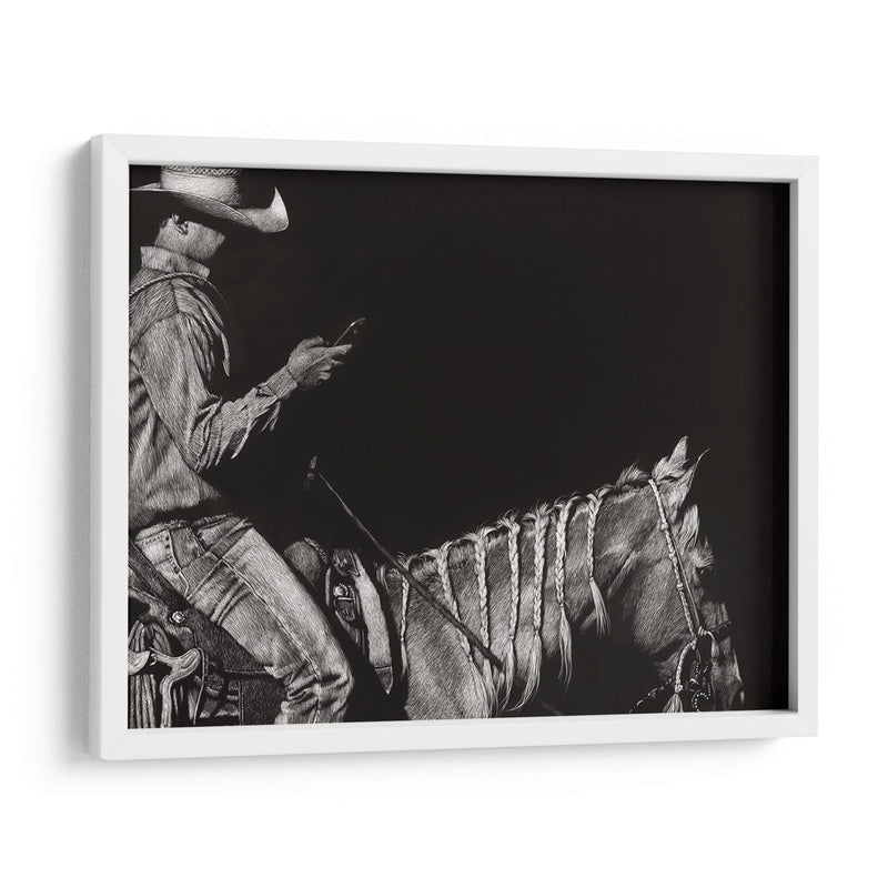 Cowboy Scratchboard Ii - Julie T. Chapman | Cuadro decorativo de Canvas Lab
