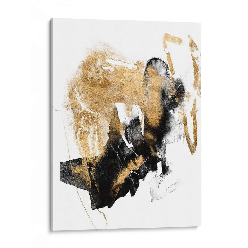 Splash Negro Y Dorado I - Jennifer Goldberger | Cuadro decorativo de Canvas Lab