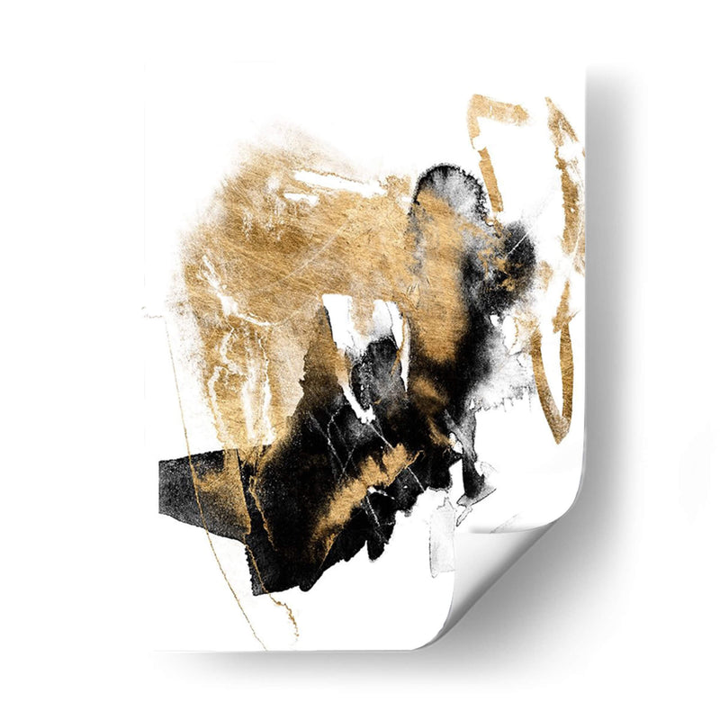 Splash Negro Y Dorado I - Jennifer Goldberger | Cuadro decorativo de Canvas Lab