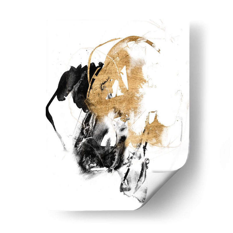 Splash Negro Y Dorado Ii - Jennifer Goldberger | Cuadro decorativo de Canvas Lab