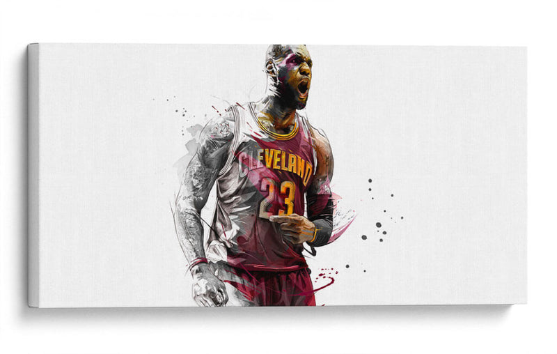 Lebron James Cleveland II | Cuadro decorativo de Canvas Lab