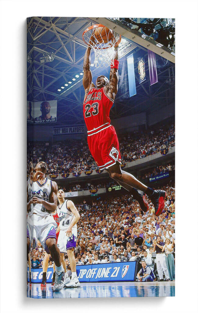 Slam Dunk Michael Jordan | Cuadro decorativo de Canvas Lab
