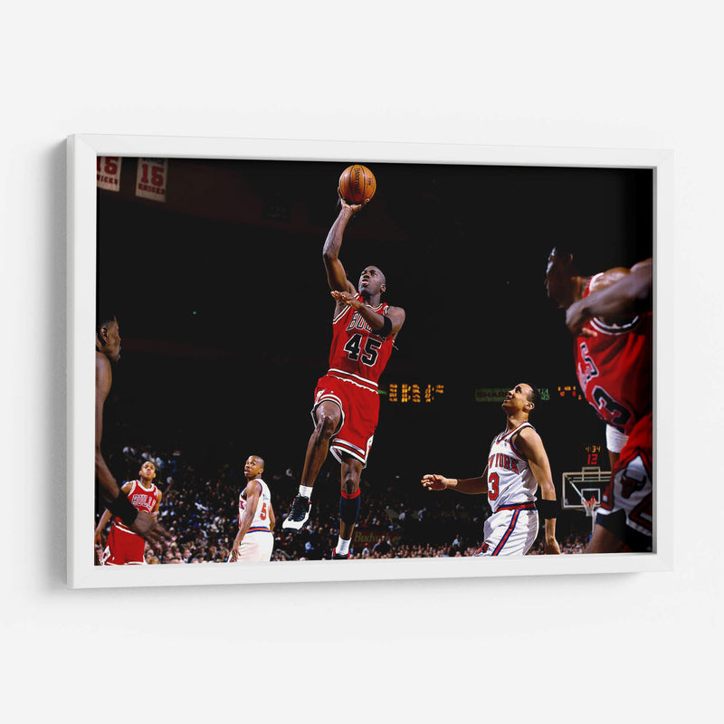 Up and over Michael Jordan | Cuadro decorativo de Canvas Lab