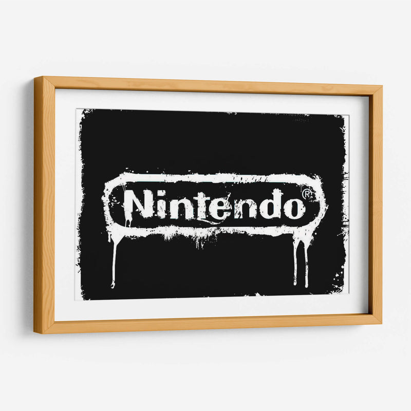 Nintendo logo negro | Cuadro decorativo de Canvas Lab