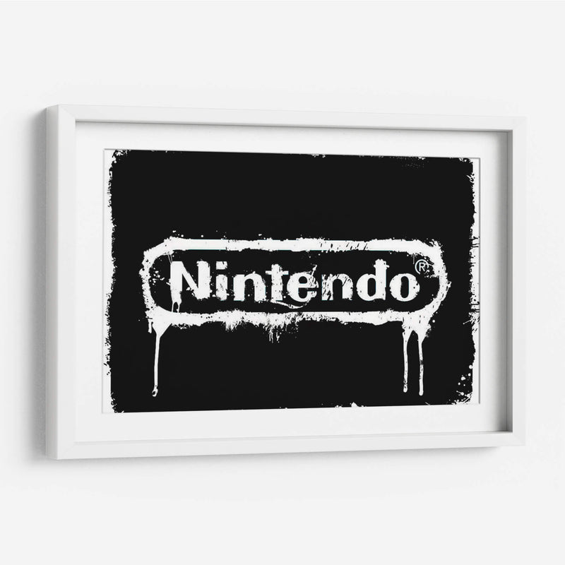 Nintendo logo negro | Cuadro decorativo de Canvas Lab