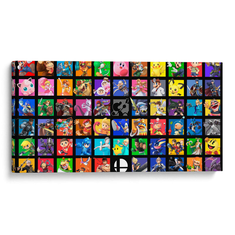Smash Bros Ultimate roster | Cuadro decorativo de Canvas Lab