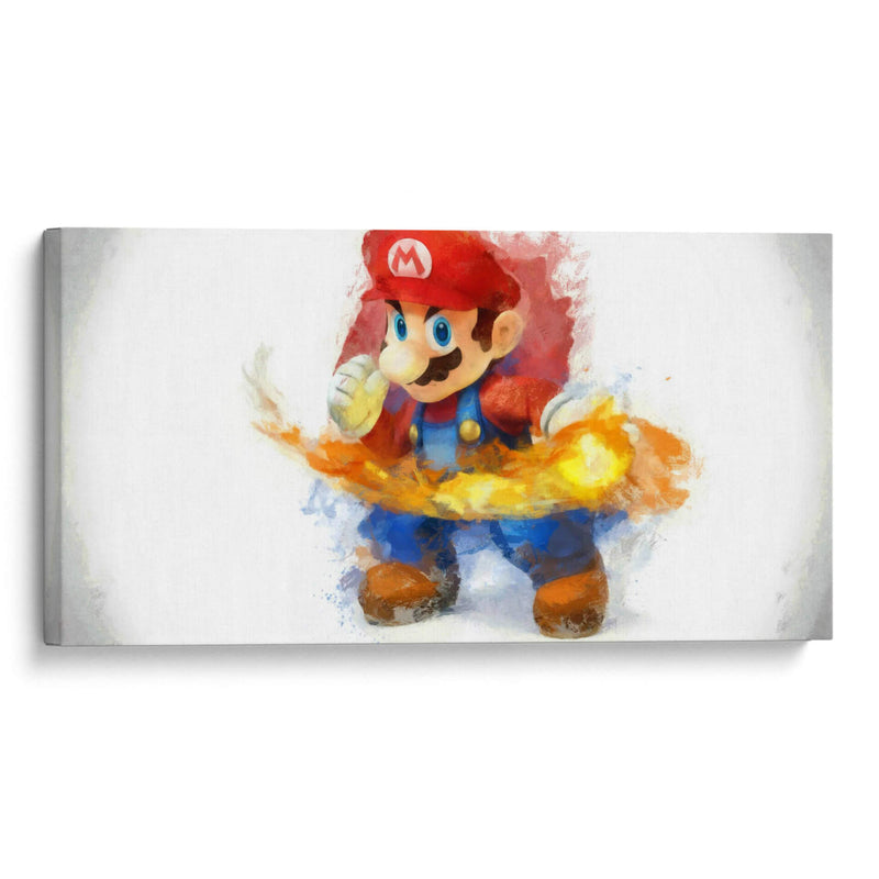 Watercolor Mario | Cuadro decorativo de Canvas Lab