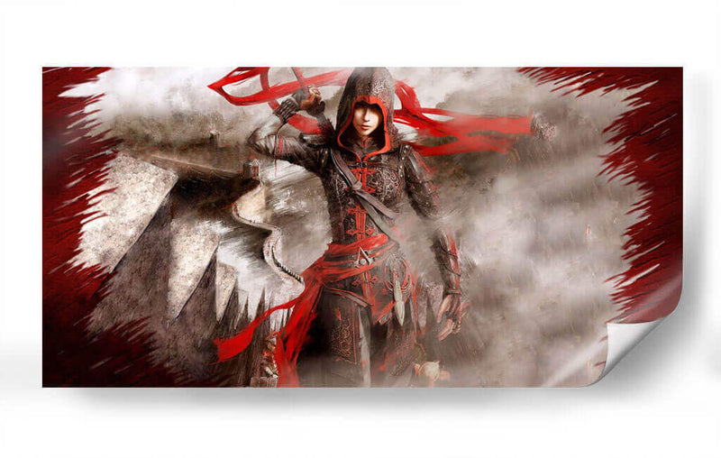 Assassins Creed red girl | Cuadro decorativo de Canvas Lab