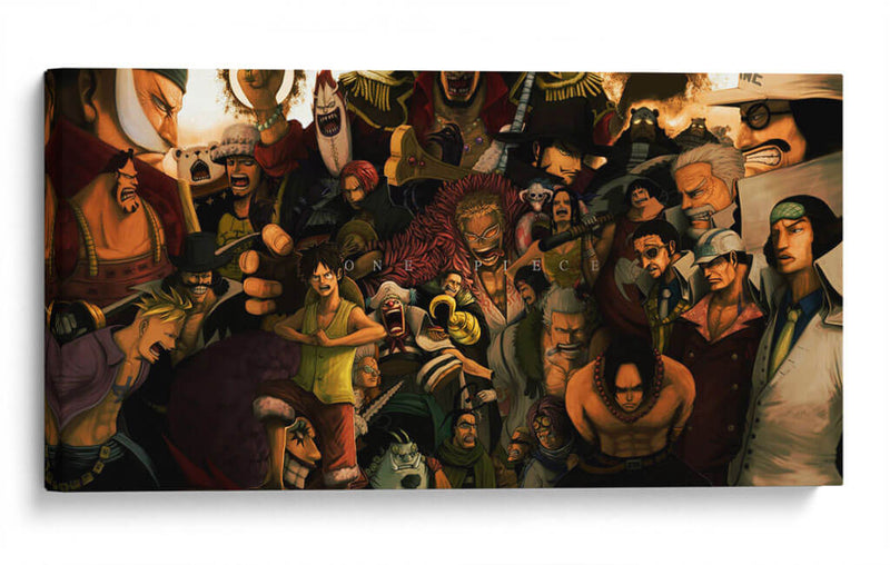 One Piece Luffy and friends | Cuadro decorativo de Canvas Lab