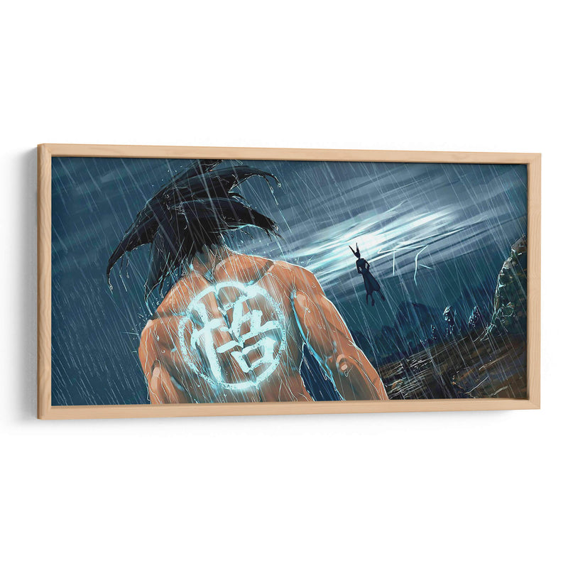 Goku bajo la lluvia | Cuadro decorativo de Canvas Lab