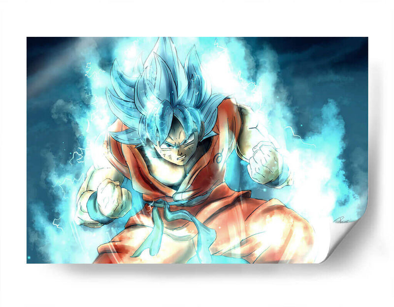 Super Saiyan Blue electricity | Cuadro decorativo de Canvas Lab