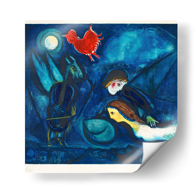 Aleko y su esposa Zemfira de un viejo cuento ruso - Marc Chagall | Cuadro decorativo de Canvas Lab