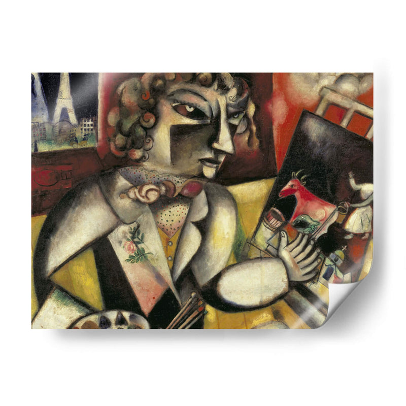 Autorretrato con siete dedos - Marc Chagall | Cuadro decorativo de Canvas Lab