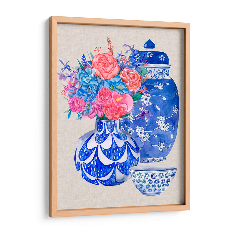 Delft Blue Vases I - Melissa Wang | Cuadro decorativo de Canvas Lab