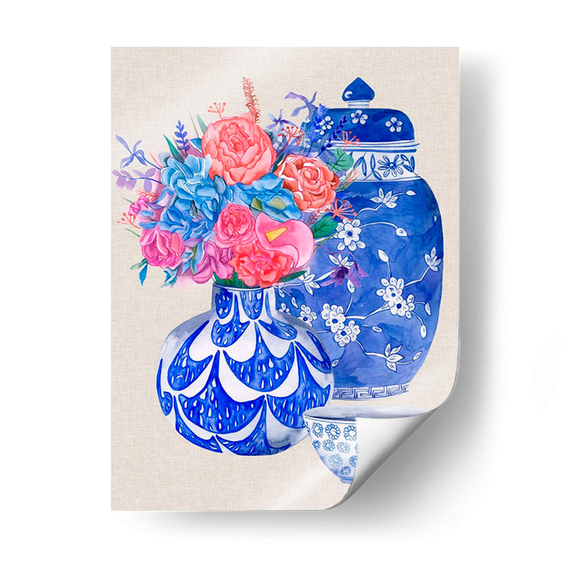 Delft Blue Vases I - Melissa Wang | Cuadro decorativo de Canvas Lab