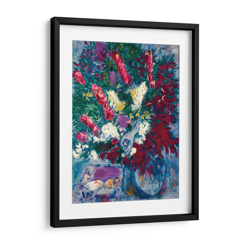 Jarrón de flores y personajes - Marc Chagall | Cuadro decorativo de Canvas Lab