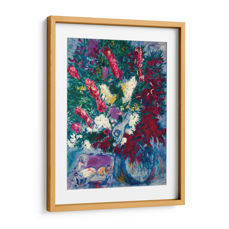 Jarrón de flores y personajes - Marc Chagall | Cuadro decorativo de Canvas Lab