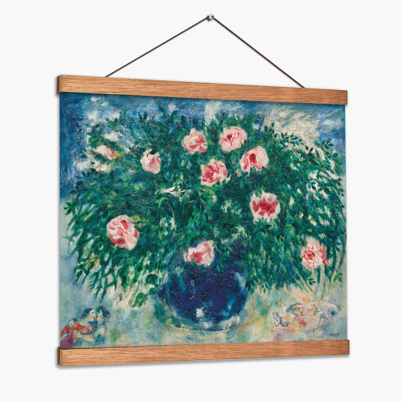 Jarrón de rosas - Marc Chagall | Cuadro decorativo de Canvas Lab