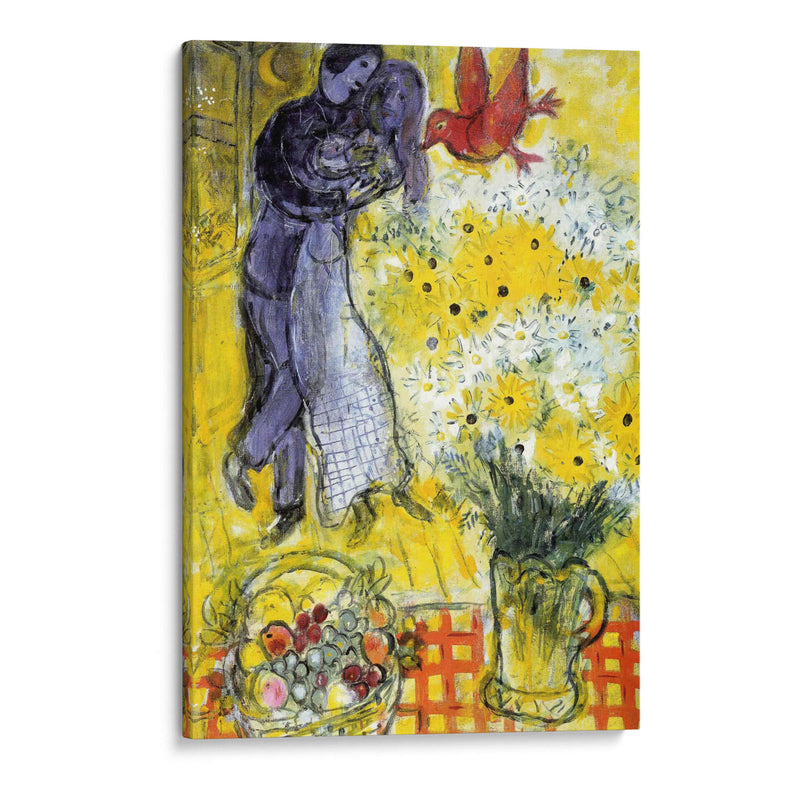 Los enamorados con margaritas - Marc Chagall | Cuadro decorativo de Canvas Lab