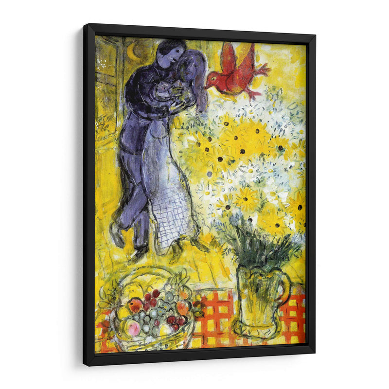Los enamorados con margaritas - Marc Chagall | Cuadro decorativo de Canvas Lab