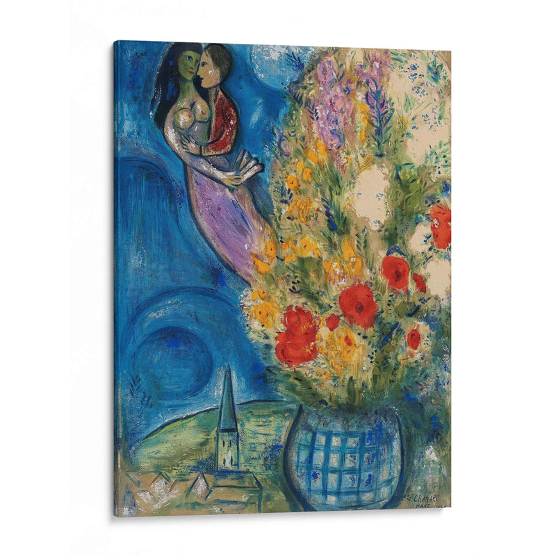 Amantes con Ramo - Marc Chagall | Cuadro decorativo de Canvas Lab