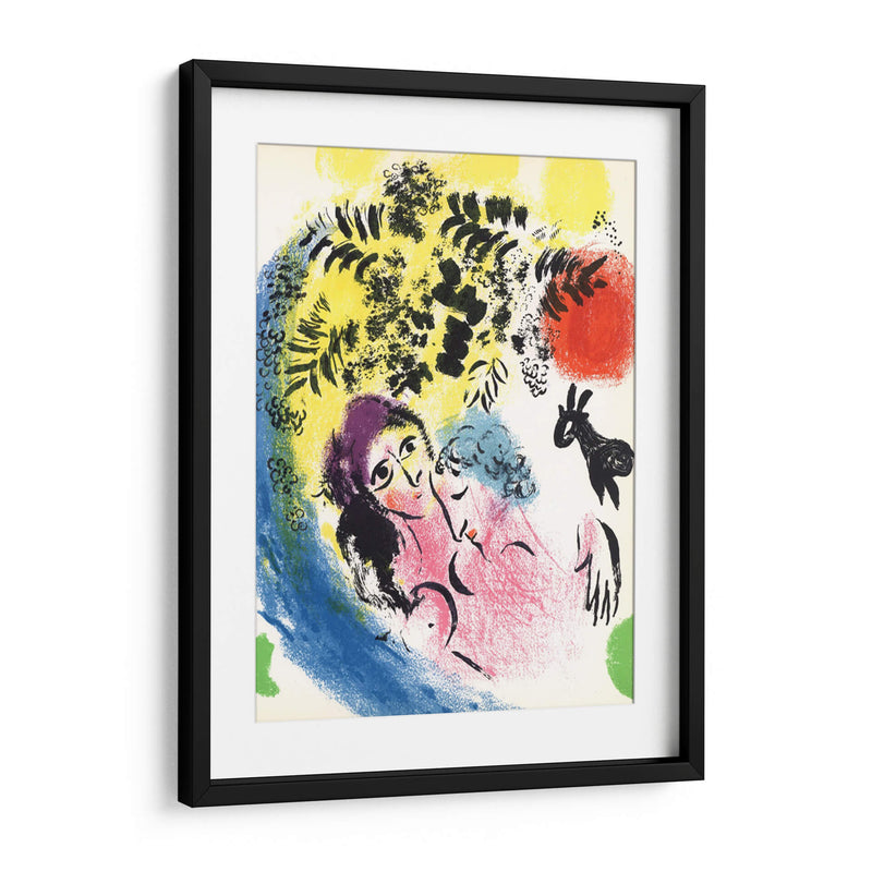 Amantes bajo el sol rojo - Marc Chagall | Cuadro decorativo de Canvas Lab
