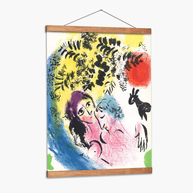 Amantes bajo el sol rojo - Marc Chagall | Cuadro decorativo de Canvas Lab