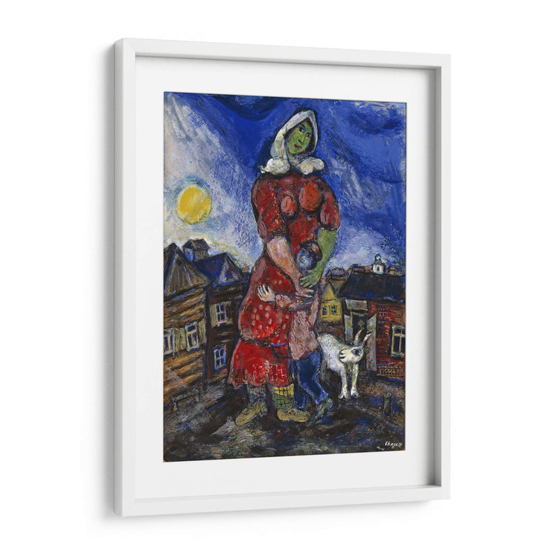 Mujer abrazando a su hijo - Marc Chagall | Cuadro decorativo de Canvas Lab