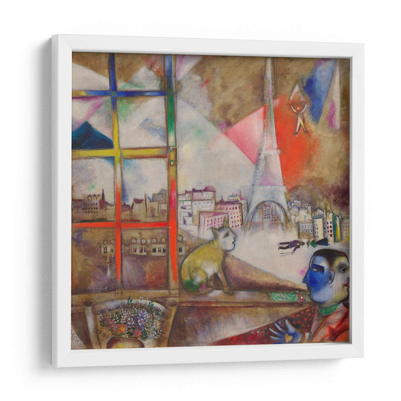 París a través de la ventana - Marc Chagall | Cuadro decorativo de Canvas Lab