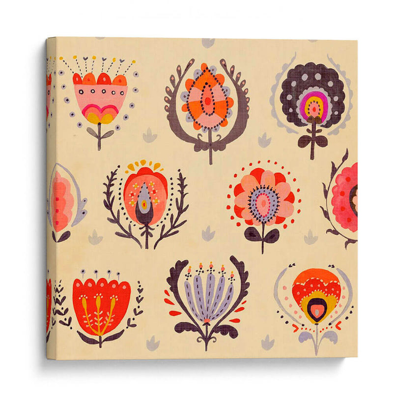 Flores Textiles I - Victoria Borges | Cuadro decorativo de Canvas Lab