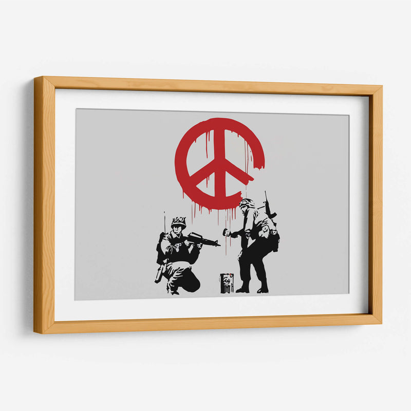 Peace and love - Banksy | Cuadro decorativo de Canvas Lab