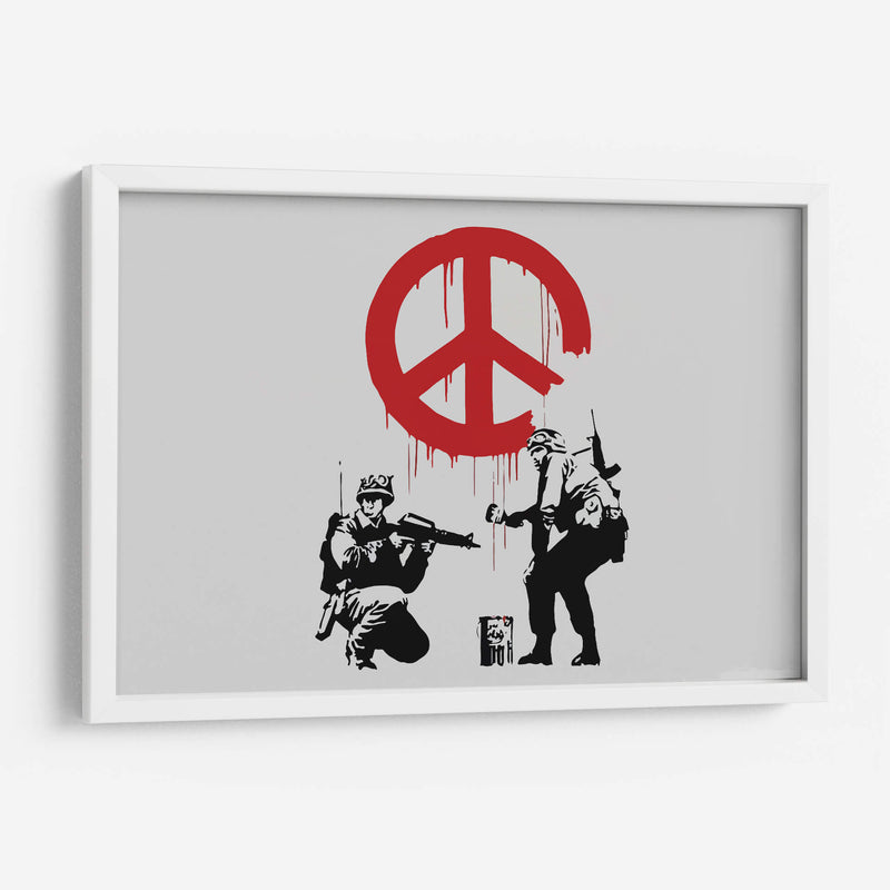 Peace and love - Banksy | Cuadro decorativo de Canvas Lab