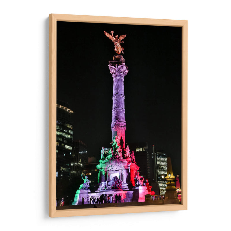 Angel de la Independencia iluminado | Cuadro decorativo de Canvas Lab