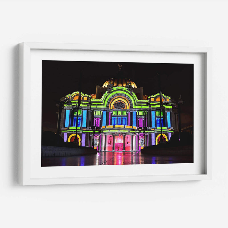 Palacio de Bellas artes de colores | Cuadro decorativo de Canvas Lab