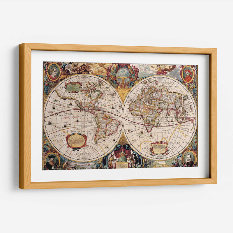 Cartografía del mundo viejo | Cuadro decorativo de Canvas Lab