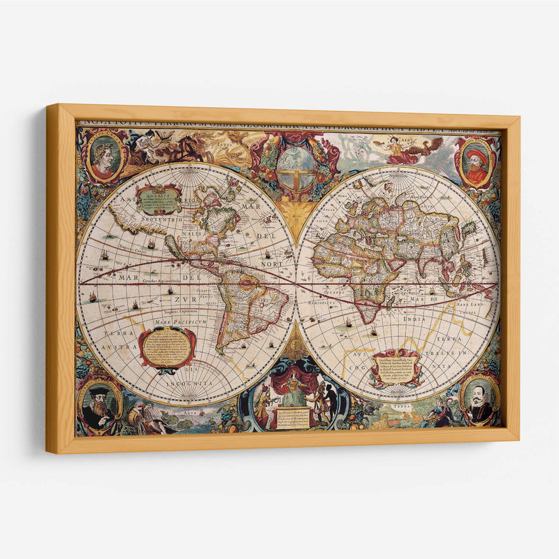 Cartografía del mundo viejo | Cuadro decorativo de Canvas Lab