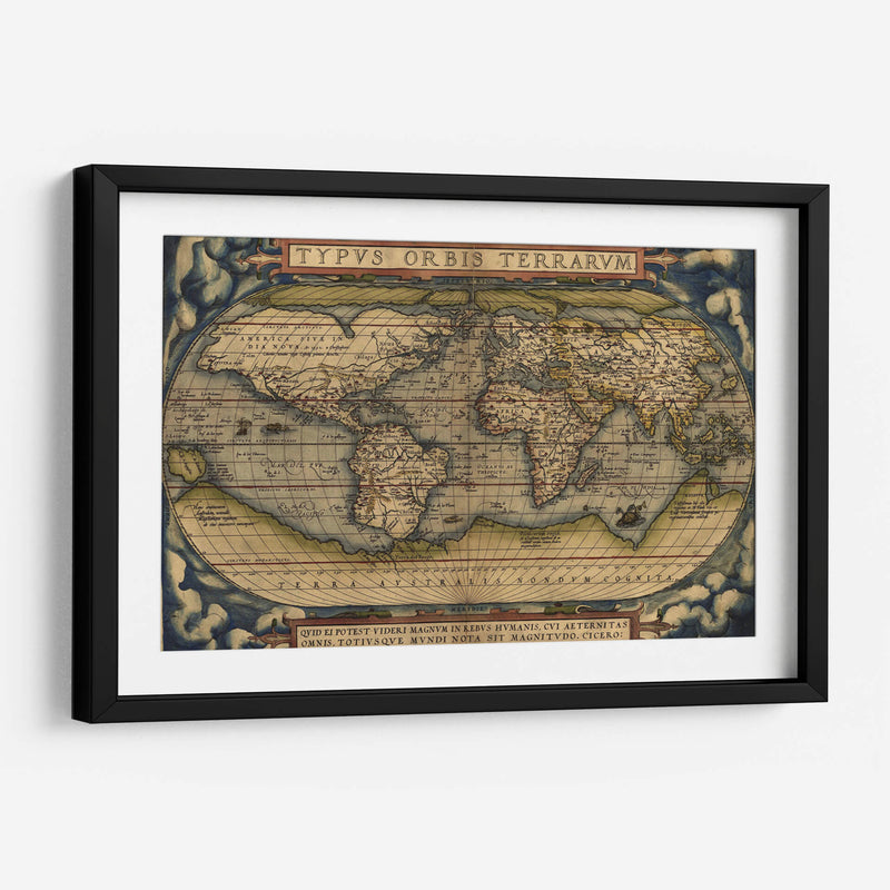 Ortelius World Map | Cuadro decorativo de Canvas Lab