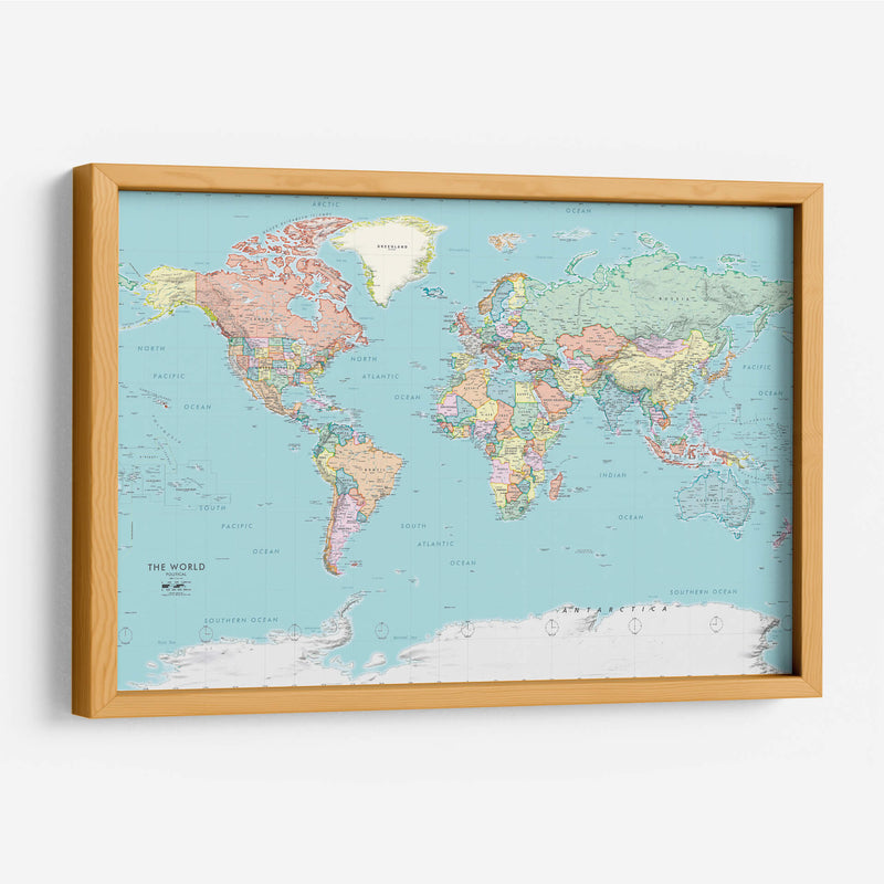 Political world map | Cuadro decorativo de Canvas Lab