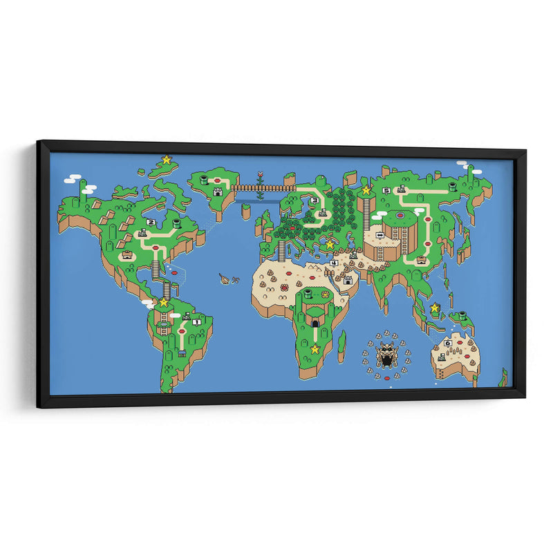 Super Mario world map | Cuadro decorativo de Canvas Lab