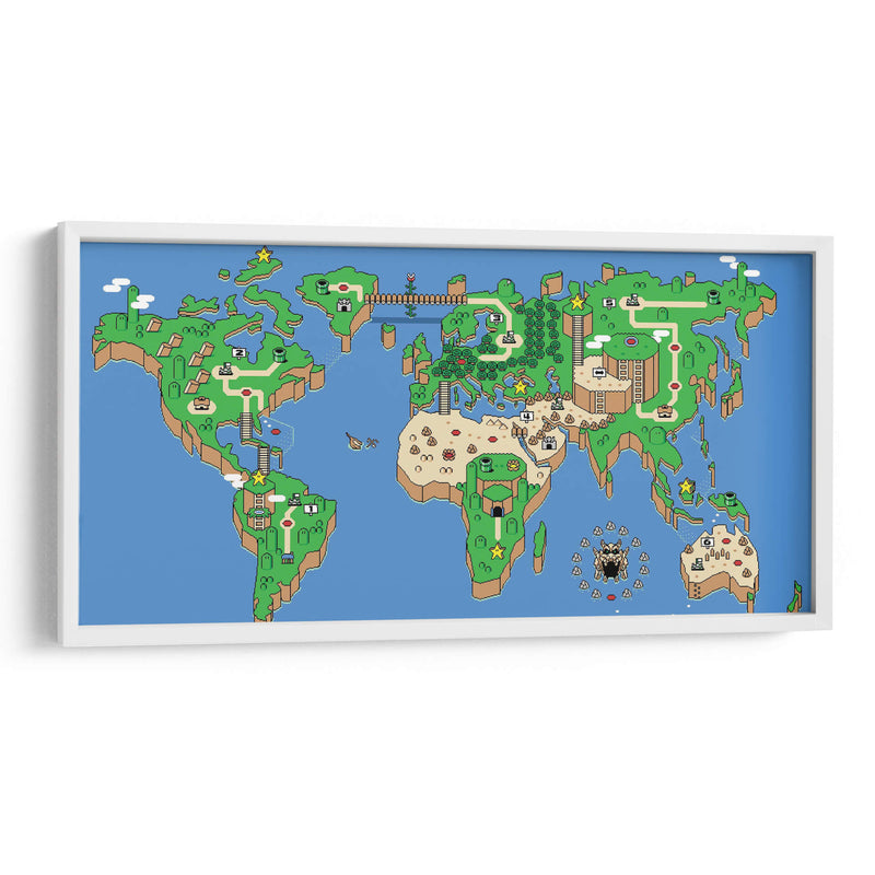 Super Mario world map | Cuadro decorativo de Canvas Lab
