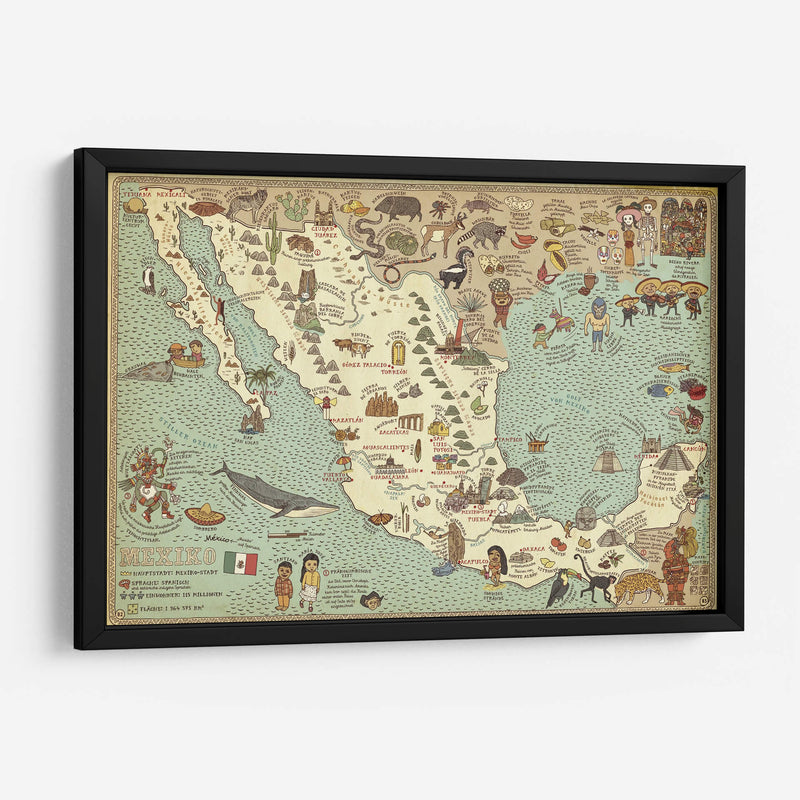 Ilustración de México | Cuadro decorativo de Canvas Lab